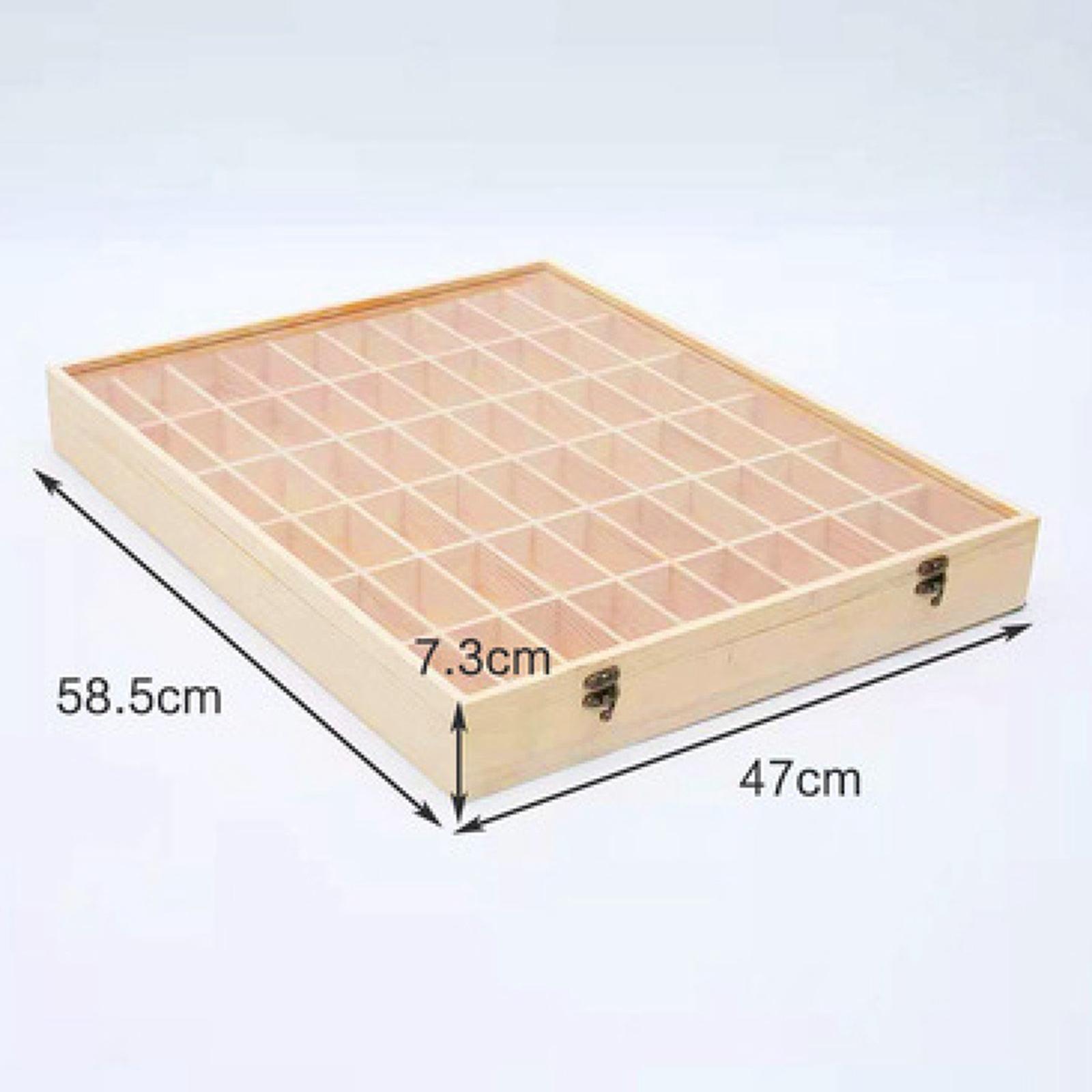 Car Organizer - ตู้โชว์รถของเล่นไม้ ชั้นวางจัดเก็บรถโมเดลแบบหลายช่อง พร้อมประตูป้องกันฝุ่น สำหรับห้องนอนและห้องนั่งเล่น