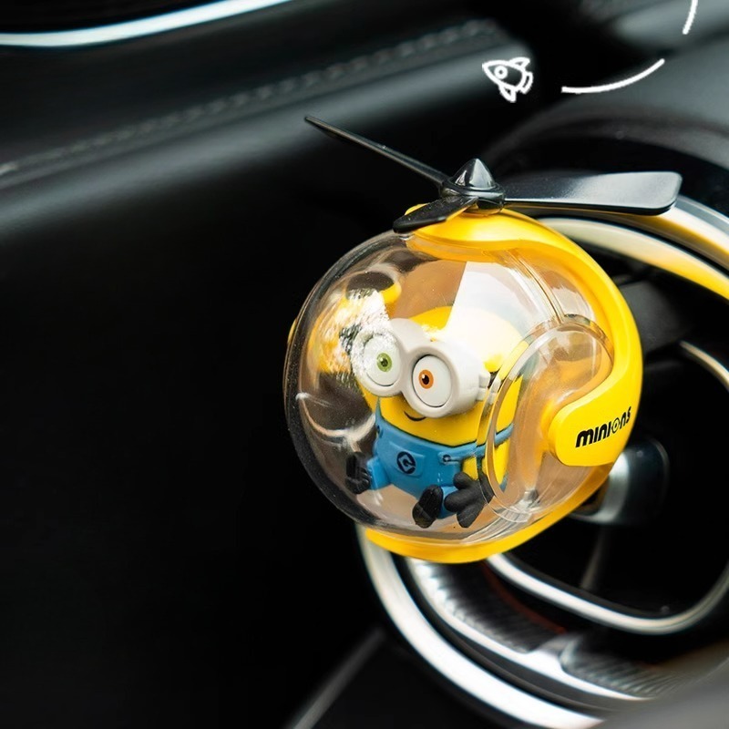 Car Air Freshener - น้ำหอมปรับอากาศในรถยนต์รูปมินเนี่ยน น่ารัก คลิปหนีบช่องแอร์ กลิ่นหอมบำบัด ของตกแต่งภายในรถยนต์ ของขวัญสุดน่ารัก