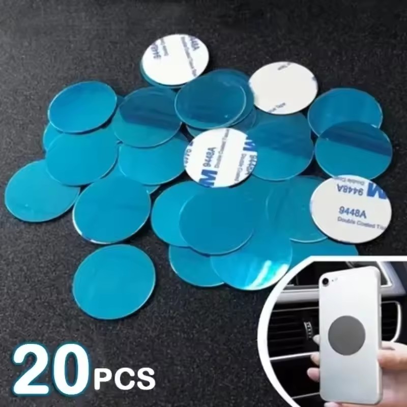 Car Phone Holder - 1/50 ชิ้น สติกเกอร์แผ่นโลหะบางพิเศษ สำหรับที่ยึดโทรศัพท์ในรถยนต์แบบแม่เหล็ก สติกเกอร์แผ่นเหล็กอเนกประสงค์ แผ่นแม่เหล็กสำหรับยึดโทรศัพท์