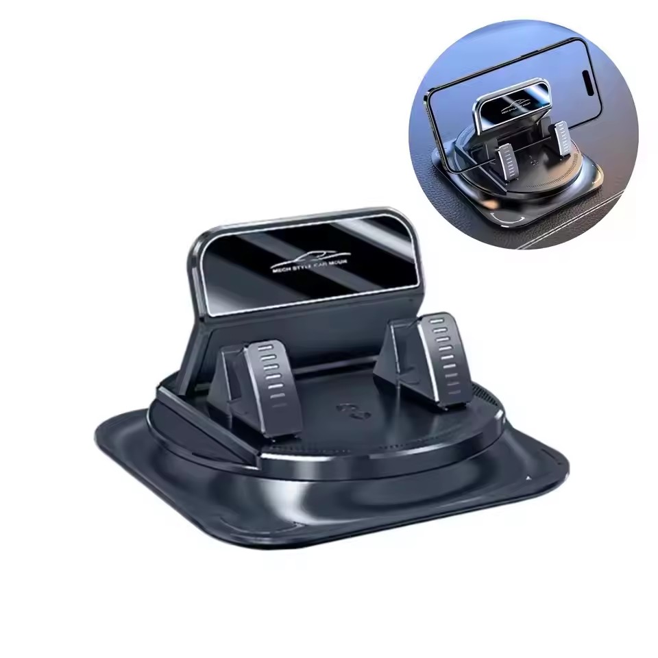 Car Phone Holder - 360 ° ที่ยึดโทรศัพท์มือถือในรถยนต์แบบปรับองศาได้ ที่วางโทรศัพท์บนแผงหน้าปัดซิลิโคนกันลื่น หมุนได้อิสระ ใช้ได้กับโทรศัพท์ทุกประเภท