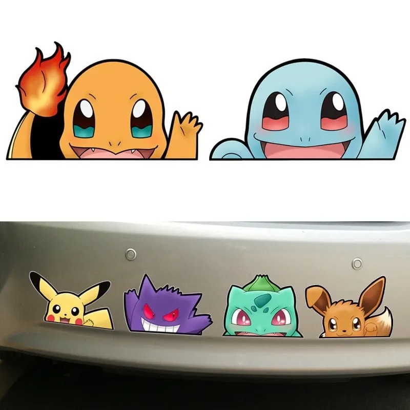 Car Accessories Japanese - สติกเกอร์ติดรถยนต์ลายมอนสเตอร์น่ารัก ดีไซน์สร้างสรรค์ ลายอนิเมะ สำหรับตกแต่งกระจกรถ สติกเกอร์คาวาอี้ อุปกรณ์ประกอบฉากงานปาร์ตี้