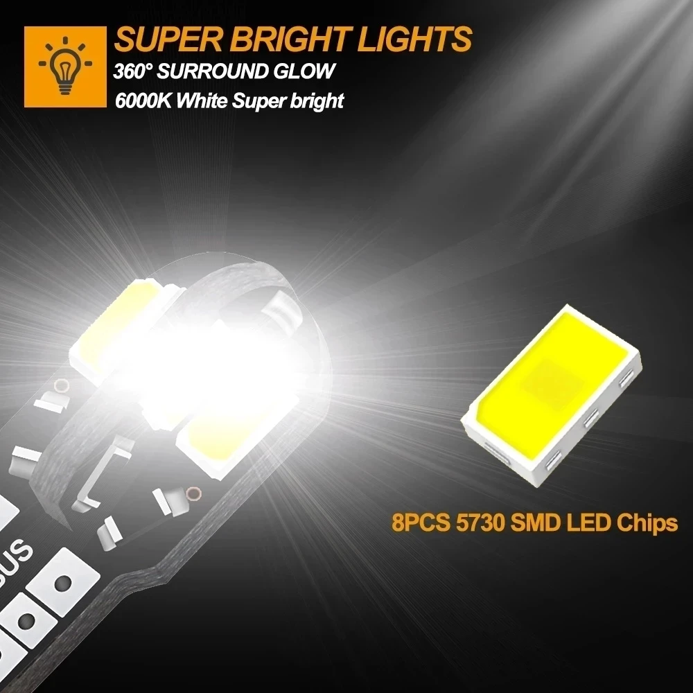 หลอดไฟภายในรถยนต์ 20/10 ชิ้น W - Car Led Light บทวิจารณ์และราคา