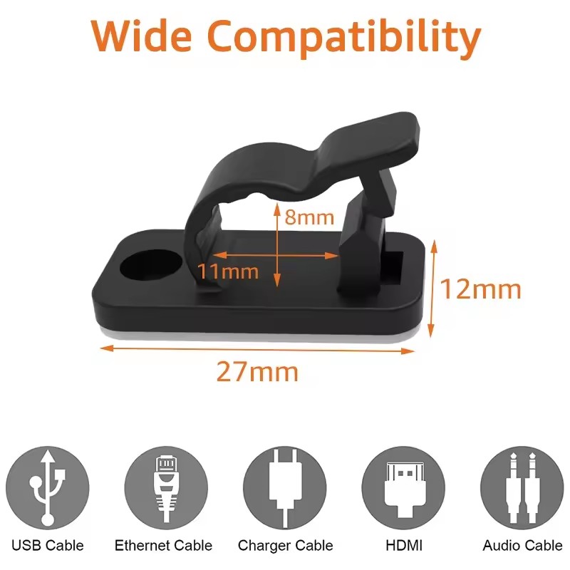 คลิปจัดสายไฟแบบมีกาวในตัว อุปก - Car Cable Organizer บทวิจารณ์และราคา