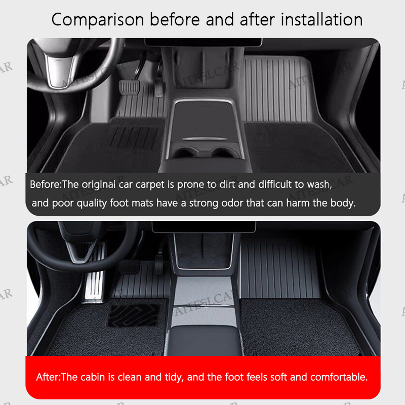 พรมปูพื้นรถยนต์ AITESLCAR สำหร - Car Floor Mat บทวิจารณ์และราคา