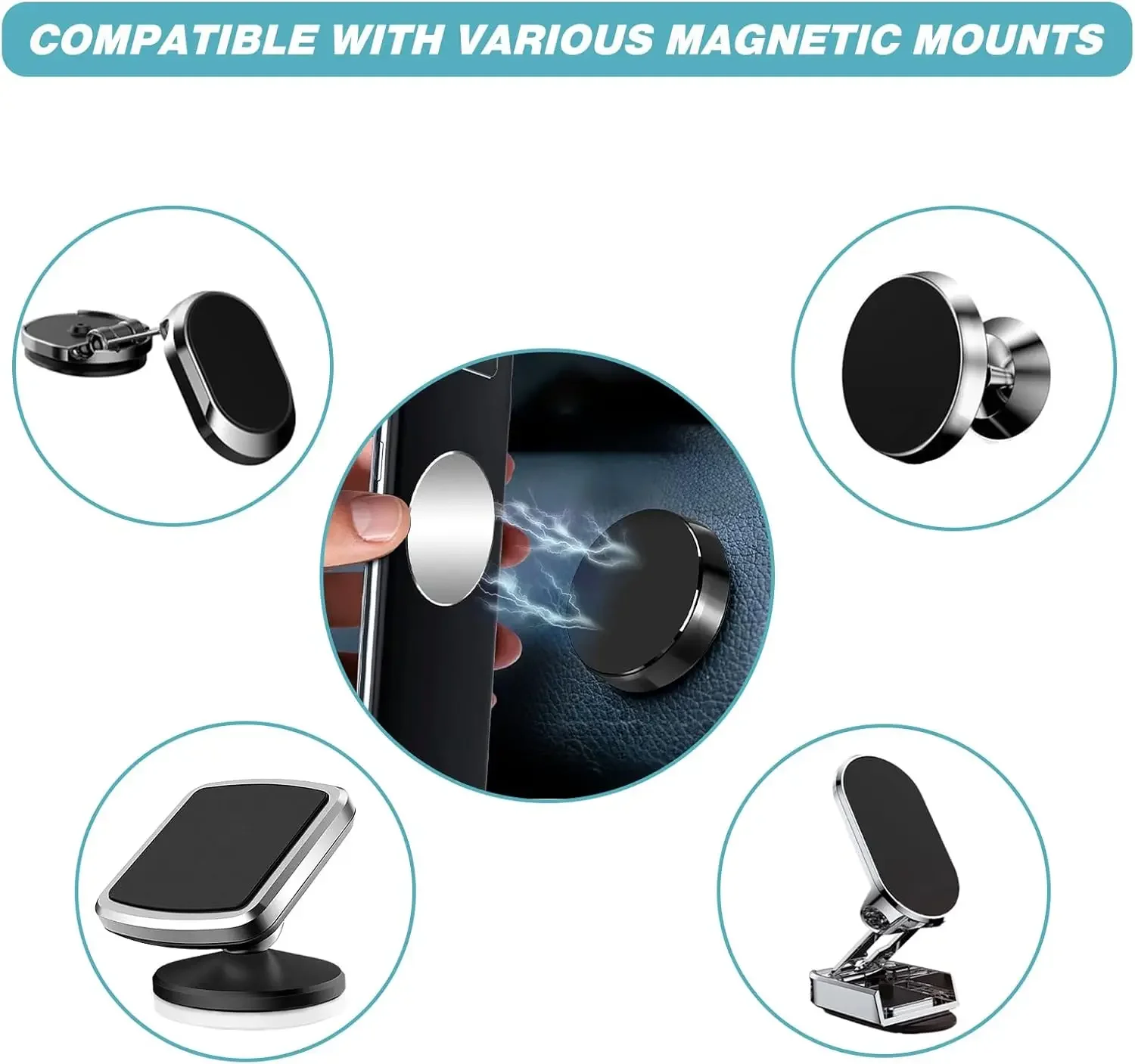 1/50 ชิ้น สติกเกอร์แผ่นโลหะบาง - Car Phone Holder บทวิจารณ์และราคา
