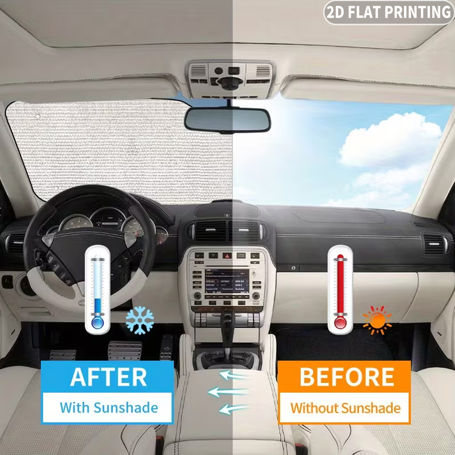 แผ่นบังแดดกระจกรถยนต์อเนกประสง - Windshield Sun Shade บทวิจารณ์และราคา